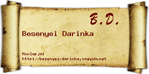 Besenyei Darinka névjegykártya